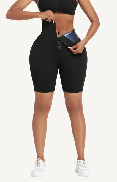 NeoSweat® High Waist Shorts with Butt Lifter